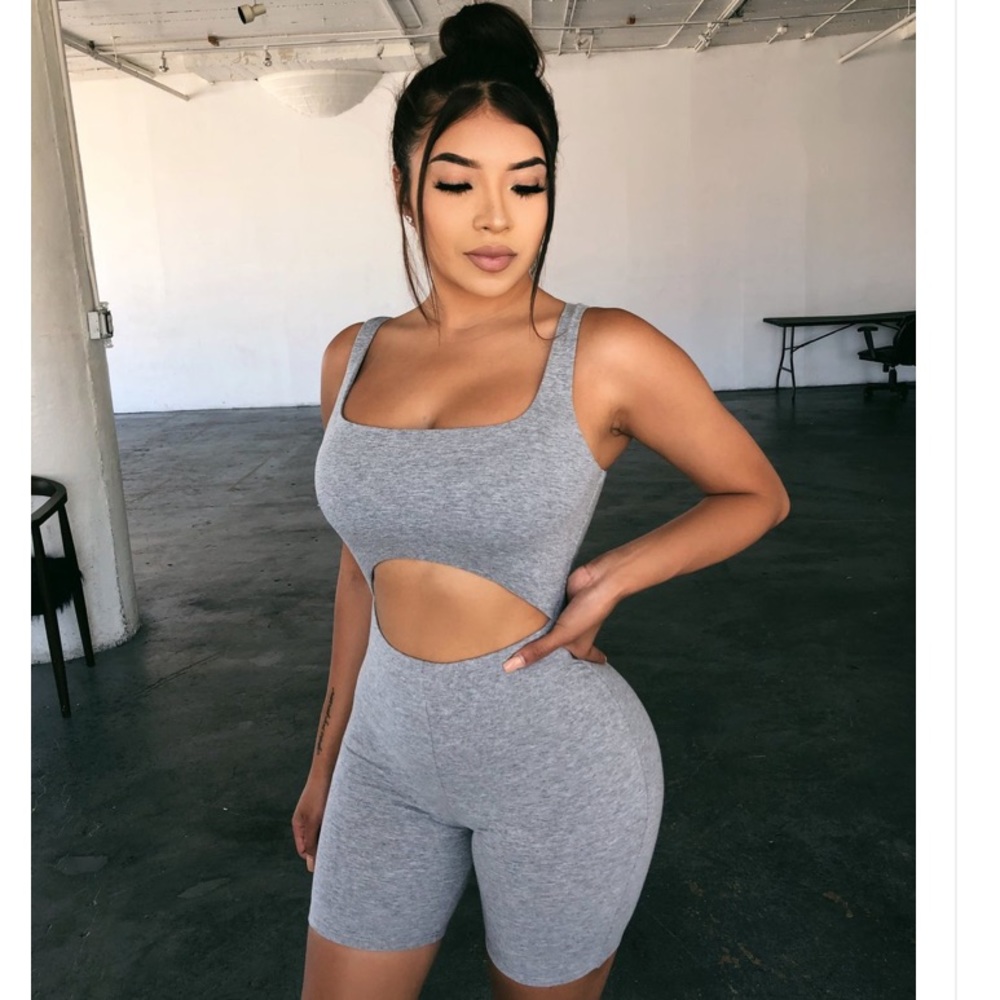 Eliza Tank Jumpsuit (Heather Grey)